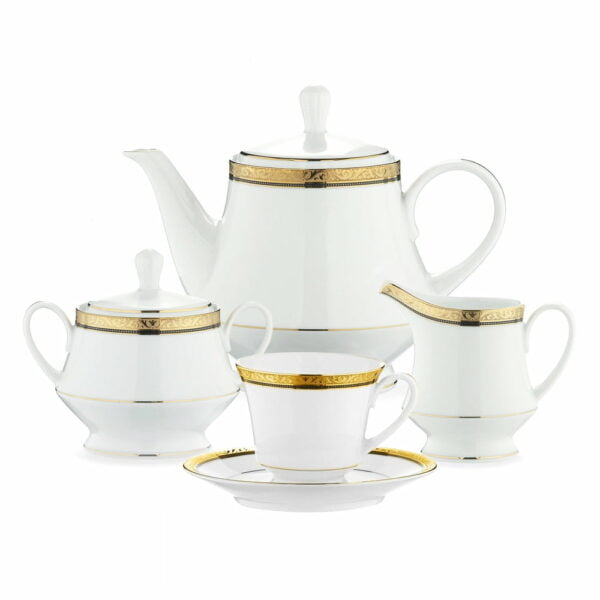 Noritake 17Pcs Tea Set For 6 Persons - Regent Gold