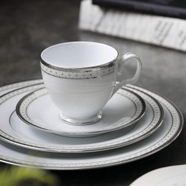 [Raya Deal] Noritake 33Pcs Dinner Set With Teapot - Rochester Platinum - Image 2