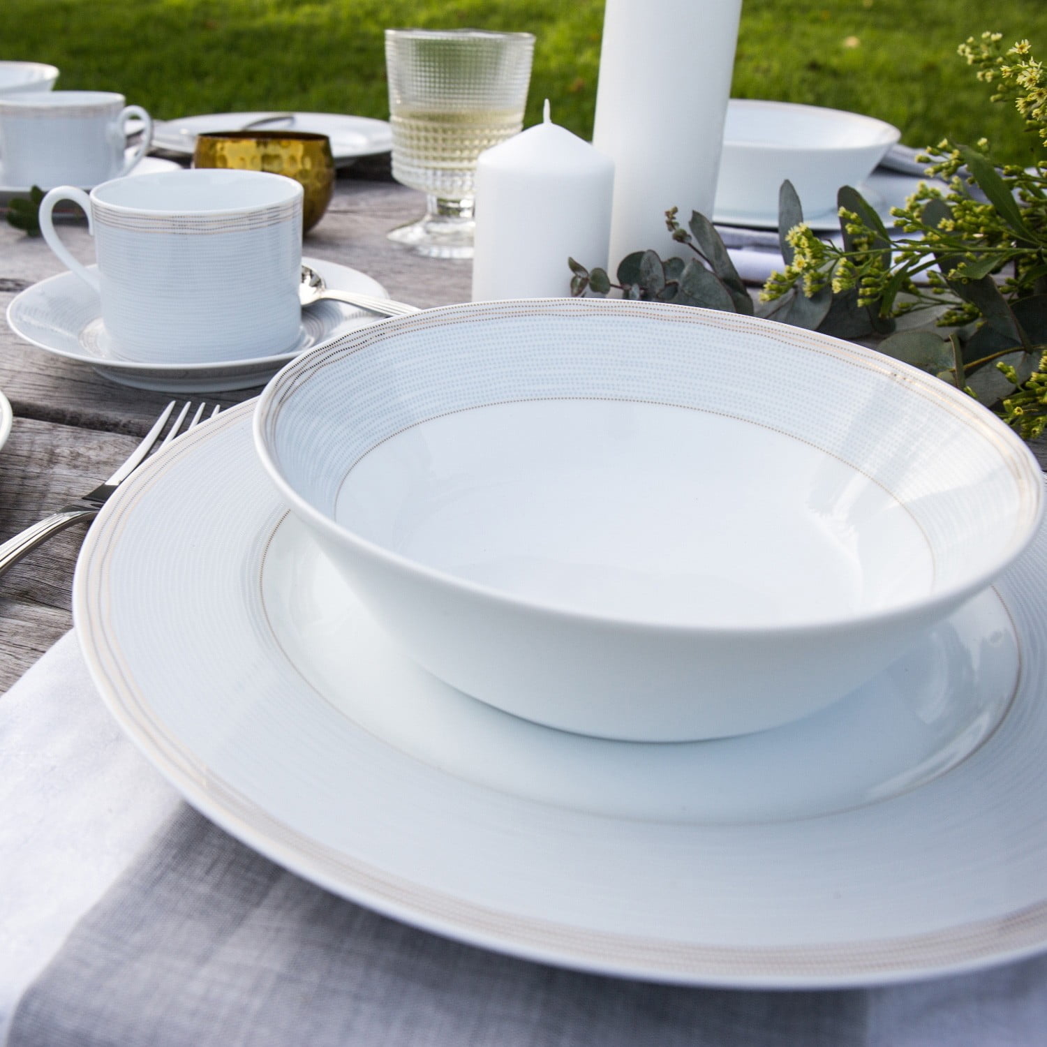 Noritake 47Pcs Dinner & Tea Set- Linen Road - Image 4