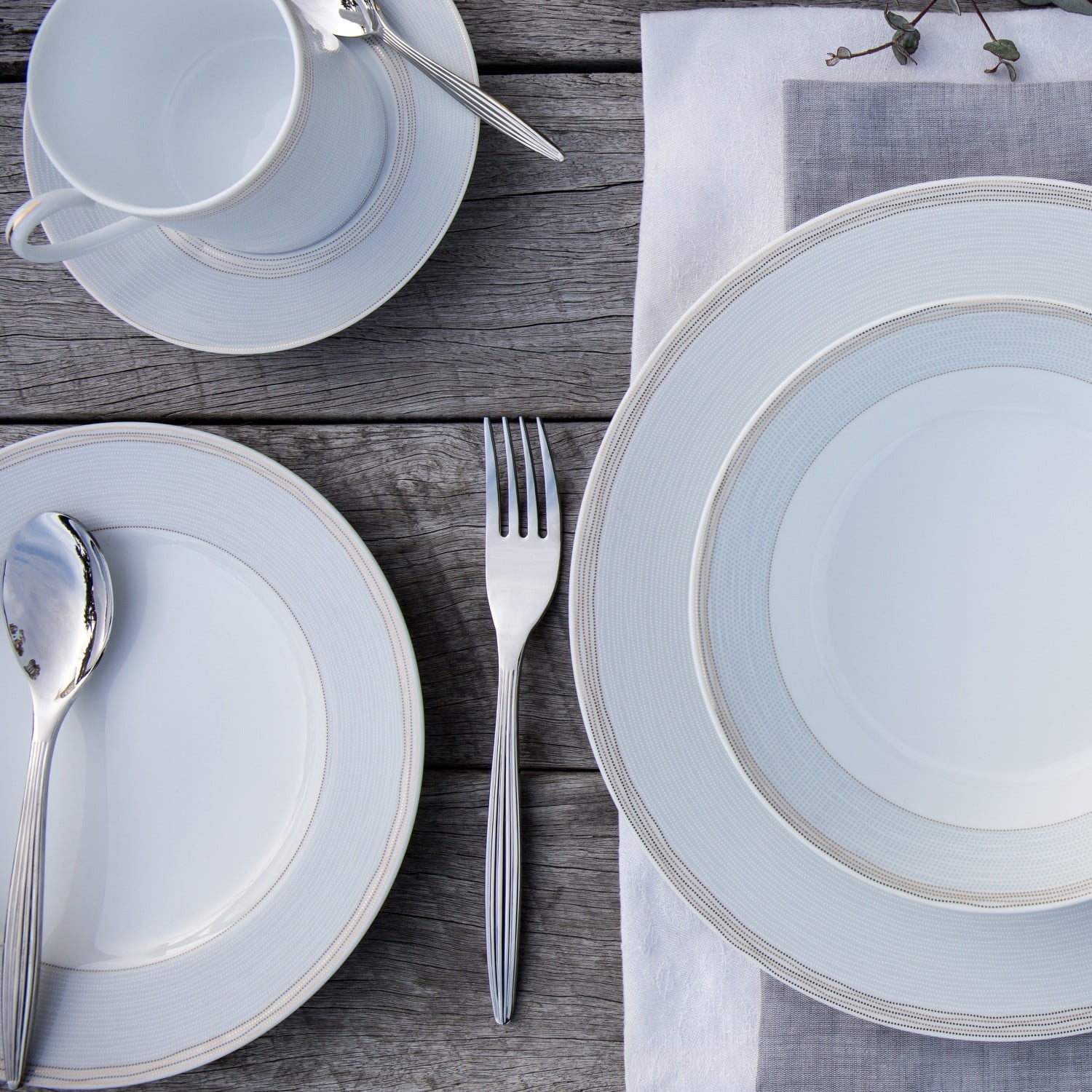 Noritake 47Pcs Dinner & Tea Set- Linen Road - Image 6