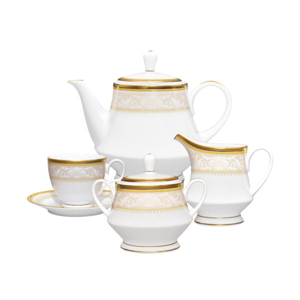Noritake 37Pcs Dinner & Tea Set For 6 Person - Glendonald Gold - Image 2