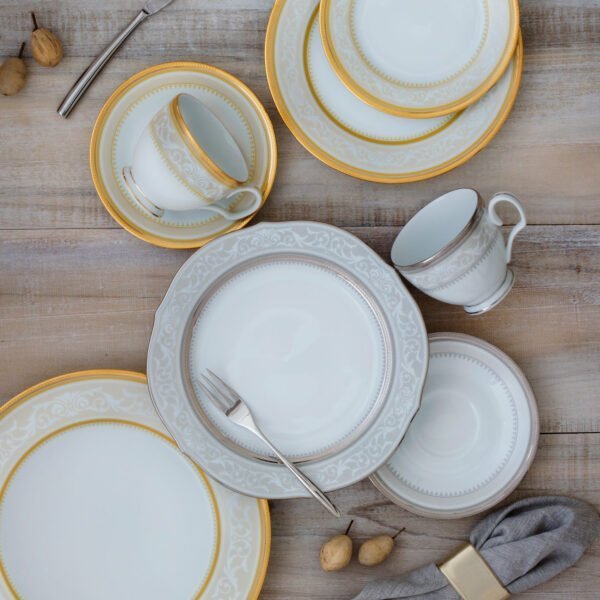 Noritake 37Pcs Dinner & Tea Set For 6 Person - Glendonald Gold - Image 10