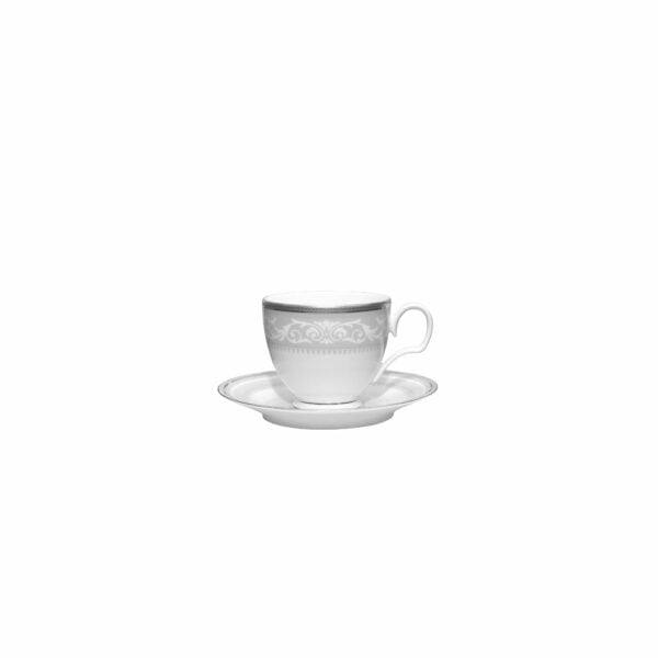 Noritake 17Pcs Tea Set For 6 Persons - Glendonald Platinum - Image 4