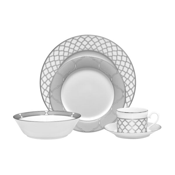 Noritake 20Pcs Dinner & Tea Set For 4 Person (Accent Plate) -Eternal Palace (P020Lk)