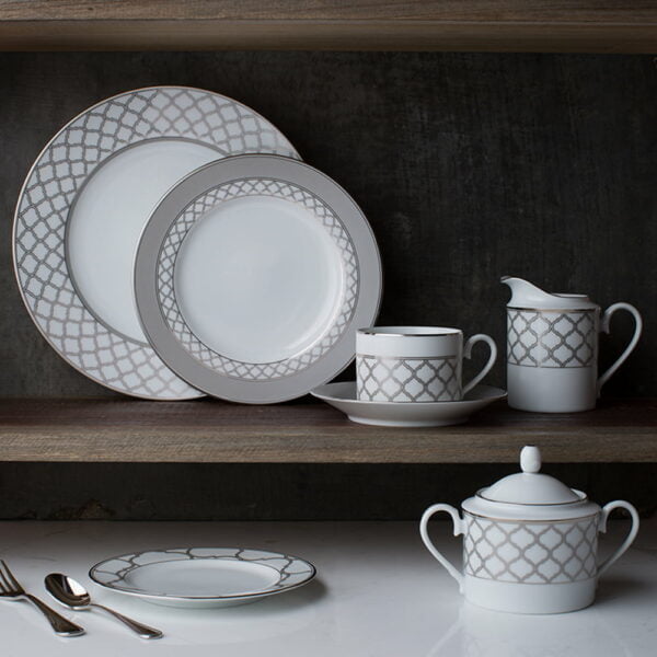Noritake 20Pcs Dinner & Tea Set For 4 Person (Accent Plate) -Eternal Palace (P020Lk) - Image 3