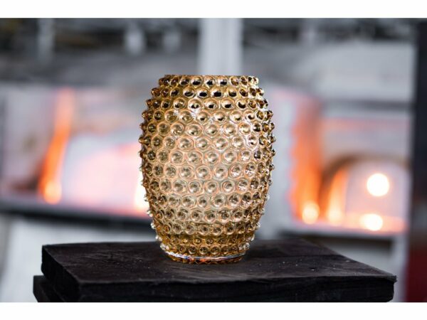 KLIMCHI Hobnail Egg Vase 23Cm (Underlay Amber ) - Image 2