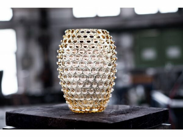 KLIMCHI Hobnail Egg Vase 23Cm (Underlay Amber ) - Image 3