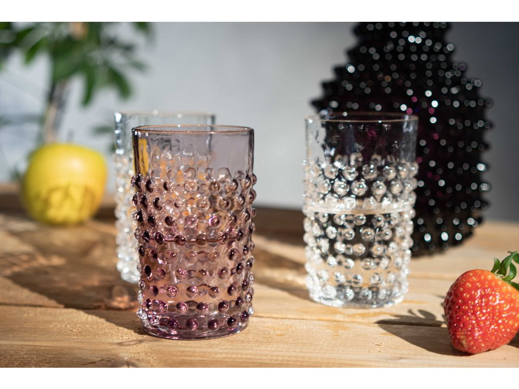 Klimchi Hobnail 6Pcs Tumbler Set 200Ml (Underlay Violet ) - Image 2