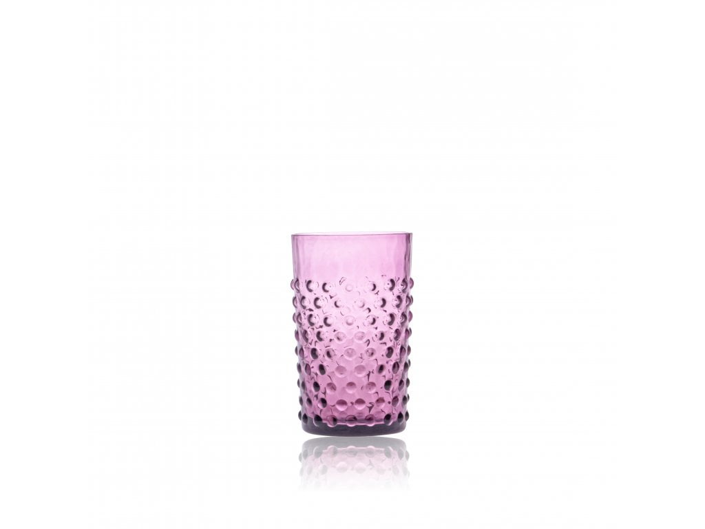 Klimchi Hobnail 6Pcs Tumbler Set 200Ml (Underlay Violet )