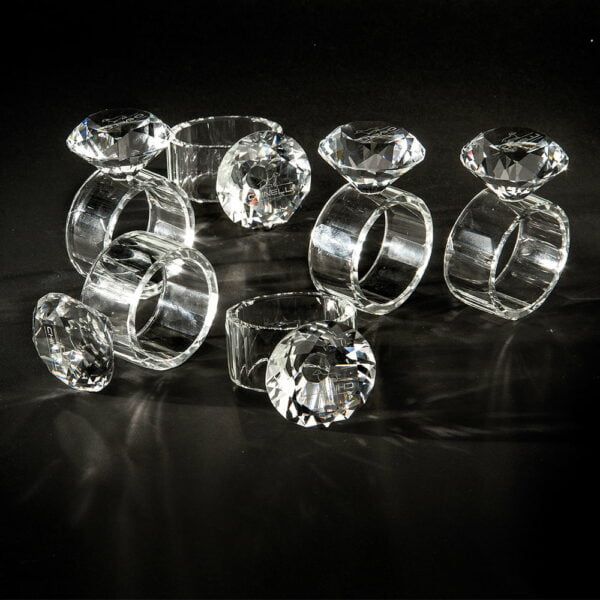 Chinelli Diamond Napkin Ring Holder "Lux"