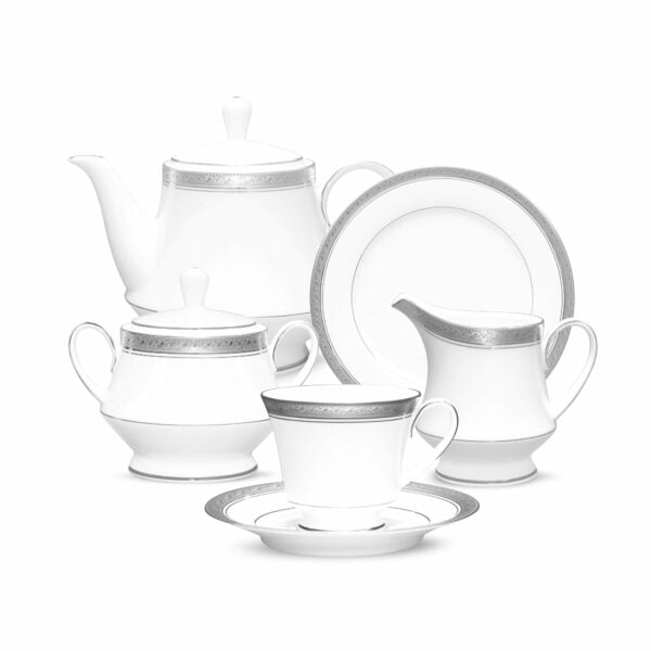 Noritake 23Pcs Tea Set For 6 Persons - Crestwood Platinum