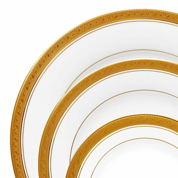 Noritake 96Pcs Dinner &Amp; Tea Set For 12 Persons - Crestwood Gold - Image 3