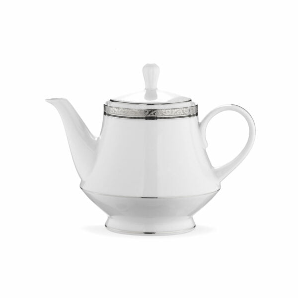 Noritake 33Pcs Dinner Set With Tea Pot For 6 Person-Regent Platinum - Image 3