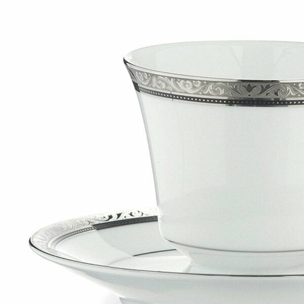 Noritake 20Pcs Dinner Set (Accent Plate) For 4 Person-Regent Platinum - Image 7