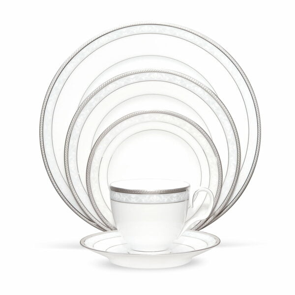 Noritake 96Pcs Dinner &Amp; Tea Set For 12 Persons - Hampshire Platinum