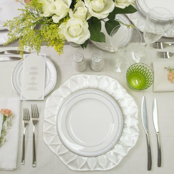 Noritake 5Pcs Couple Breakfast Set With Gift Box - Hampshire Platinum - Image 3