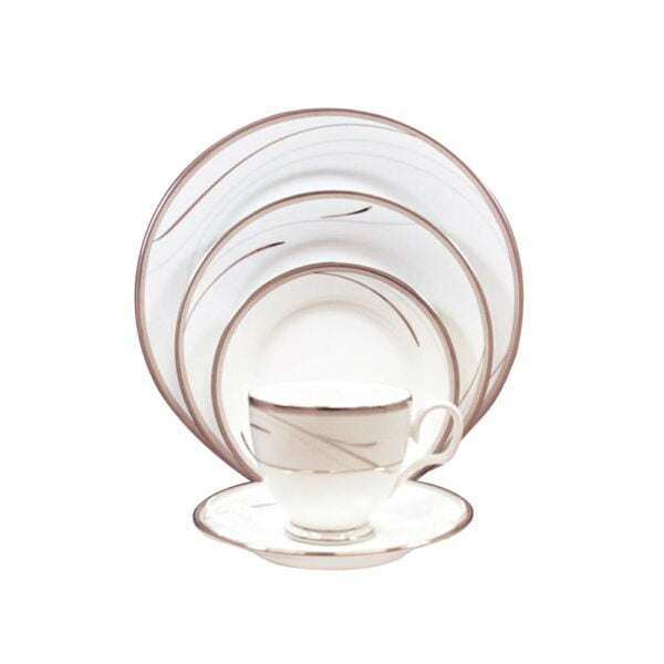 Noritake 17Pcs Tea Set For 6 Persons - Platinum Breeze (T017A)