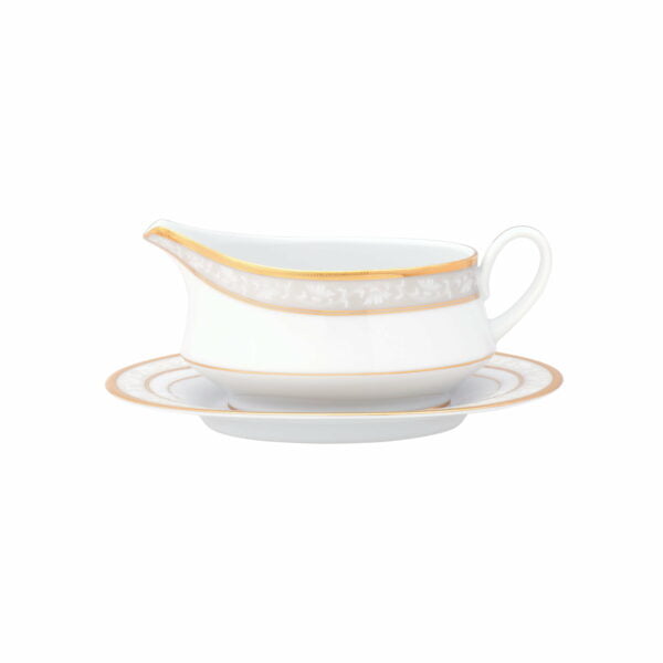 Noritake Gravy Boat W/Saucer - Brunswick Gold