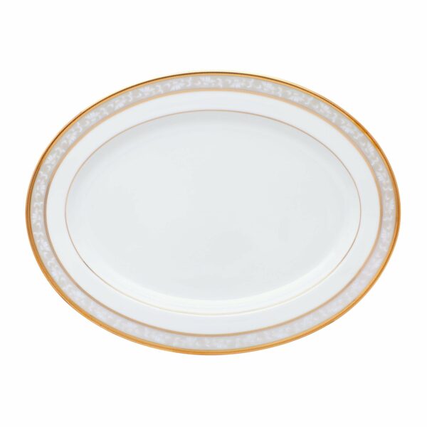 Noritake Oval Platter Md 14" - Brunswick Gold
