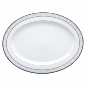 Noritake Oval Platter Lg 16" -Brunswick Platinum