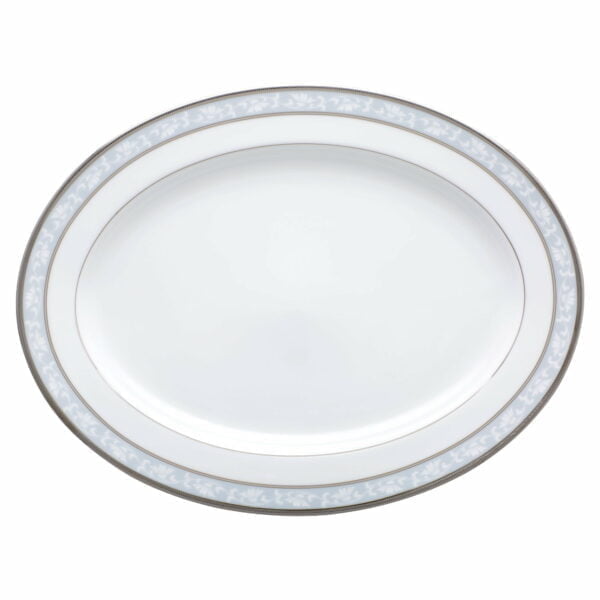 Noritake Oval Platter Lg 16" -Brunswick Platinum - Image 2