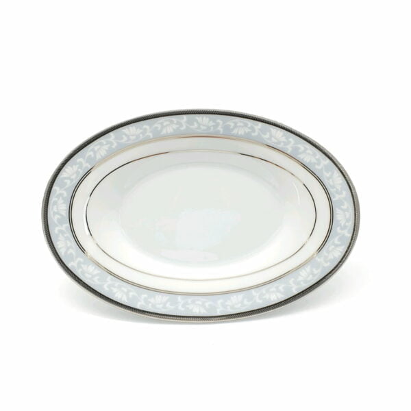 Noritake Oval Platter Md 14" - Brunswick Platinum - Image 2