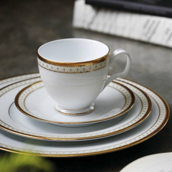 Noritake 17Pcs Tea Set For 6 Persons - Rochester Gold - Image 6