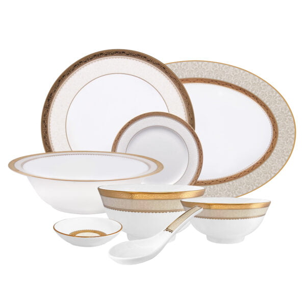 Noritake 34Pcs Asian Dinner Set- Odessa Gold
