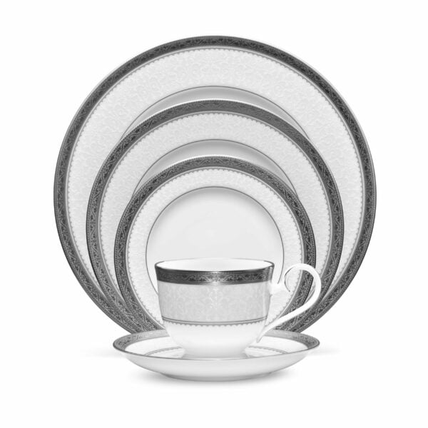 Noritake 47Pcs Dinner & Tea Set- Oddessa Platinum