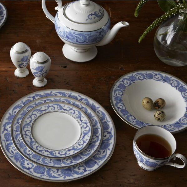 Noritake 96Pcs Dinner &Amp; Tea Set For 12 Persons - Sonnet In Blue - Image 4