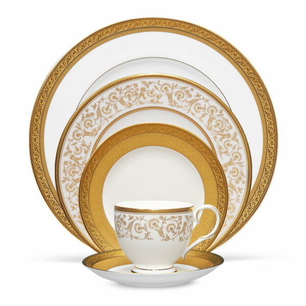 Noritake 96Pcs Dinner &Amp; Tea Set For 12 Persons - Summit Gold
