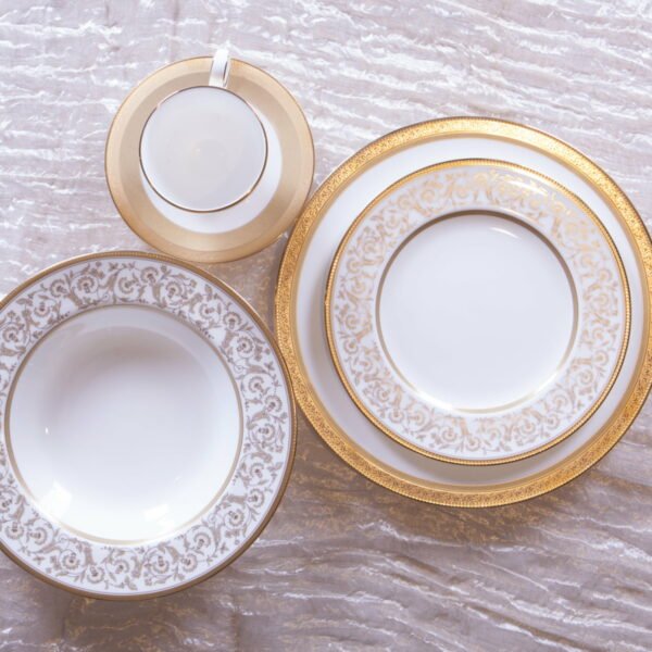 Noritake 96Pcs Dinner &Amp; Tea Set For 12 Persons - Summit Gold - Image 2