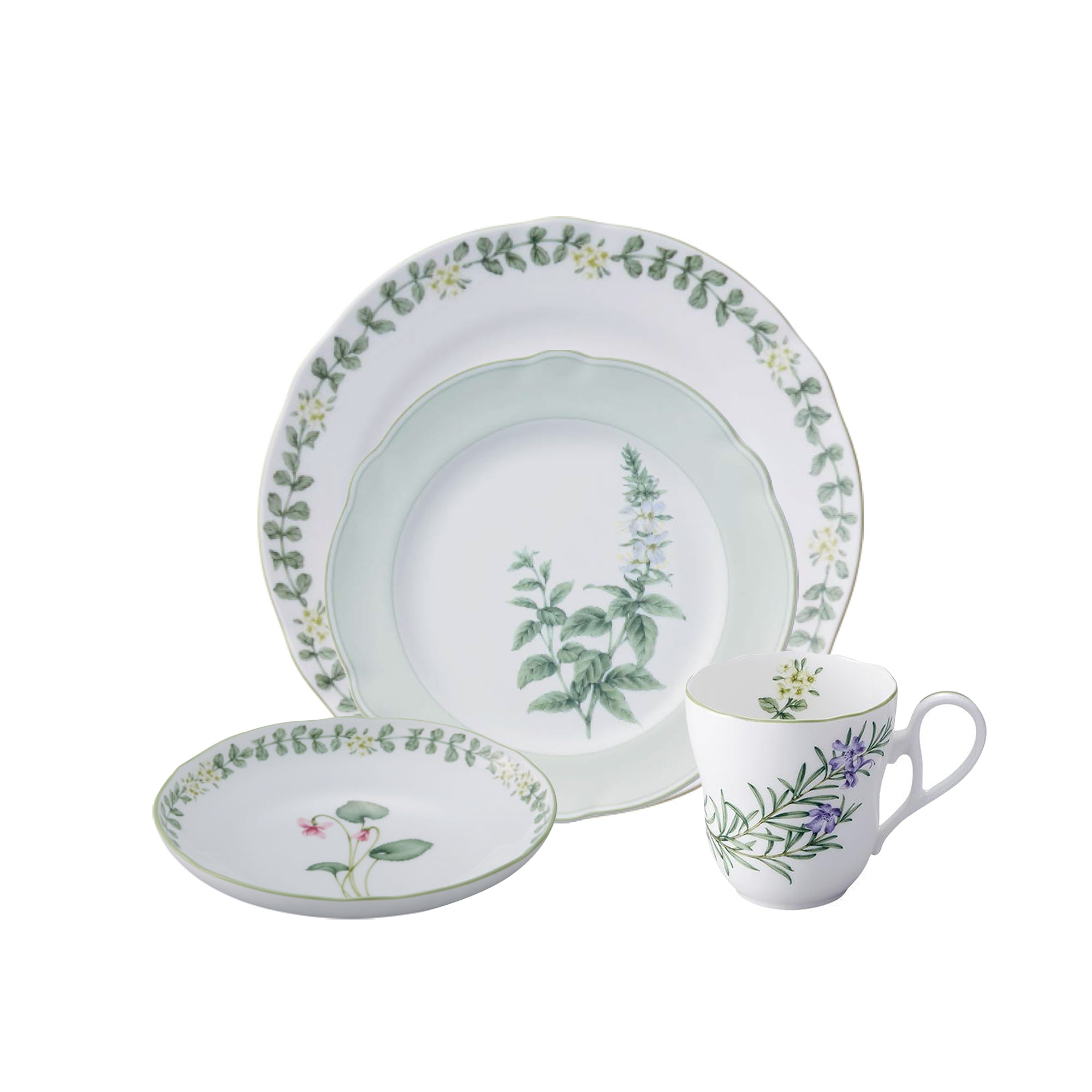 Noritake 16Pcs Dinner Set For 4 Person-English Herb