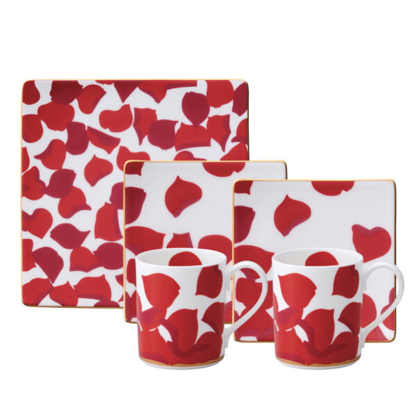 Noritake 5Pc Couple Breakfast Set - Rosa Rossa