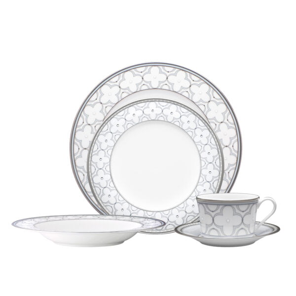 Noritake 20Pcs Dinner Set (Accent Plate) For 4 Person-Trefolio Platinum