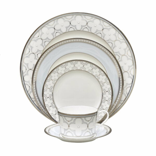Noritake 47Pcs Dinner And Tea Set For 8 Persons - Trefolio Platinum
