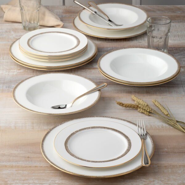 Noritake 47Pcs Dinner & Tea Set For 8 Persons -Haku - Image 9