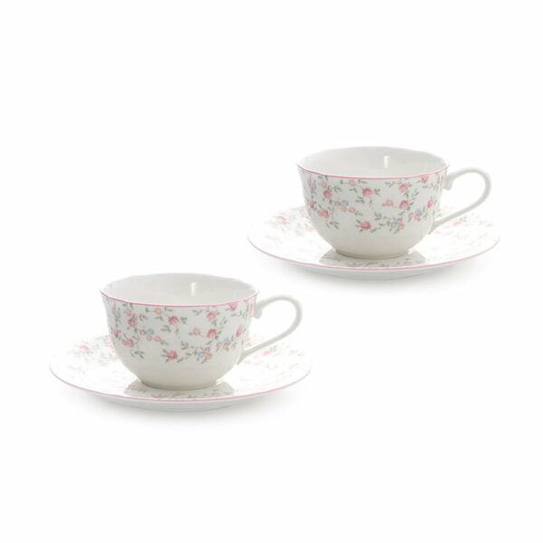 Noritake Cup And Saucer Pair Set - Cutie Rose