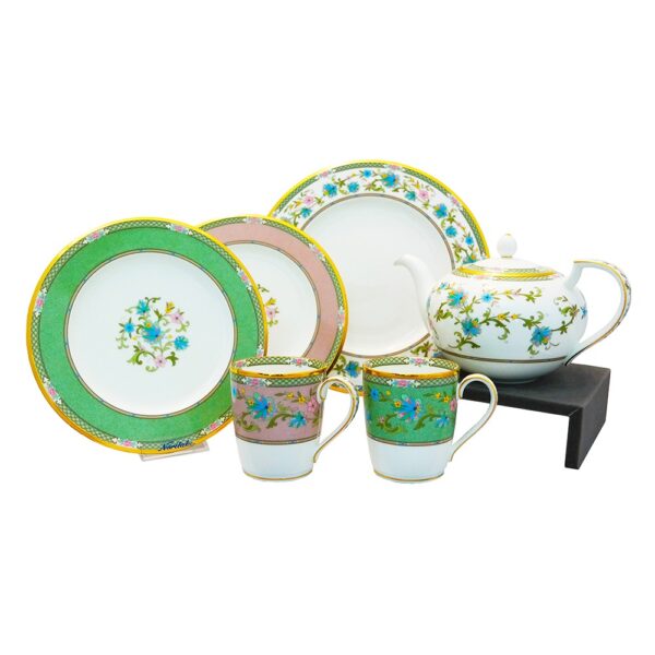 Noritake 7Pcs Couple Breakfast Set With Small Teapot - Yoshino