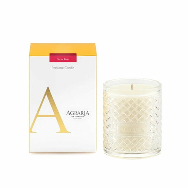 Agraria Scented Crystal Candle Cedar Rose