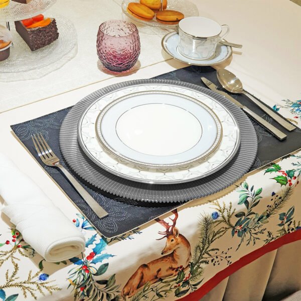 Artemis Charger Plate 33Cm Round - Seashell Light Grey - Image 4