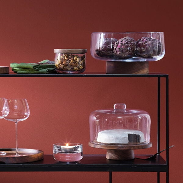 LSA City Bowl & Walnut Lid Ø32Cm Clear - Image 5