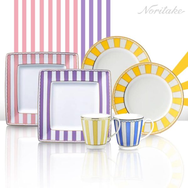Noritake Carnivale 2Pcs Cake Plate 21Cm With Gift Box - Carnivale Collection - Image 3