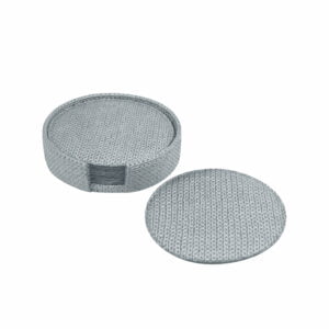 Artemis 6Pcs Round Coaster Set - Chain Beige Silvery