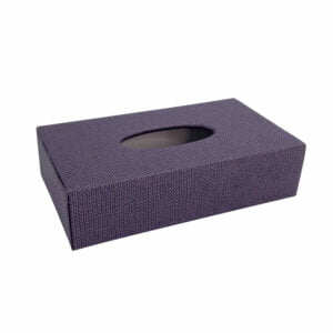 Artemis Tissue Box - Rectangular With Sliding Bottom - Chain Purple