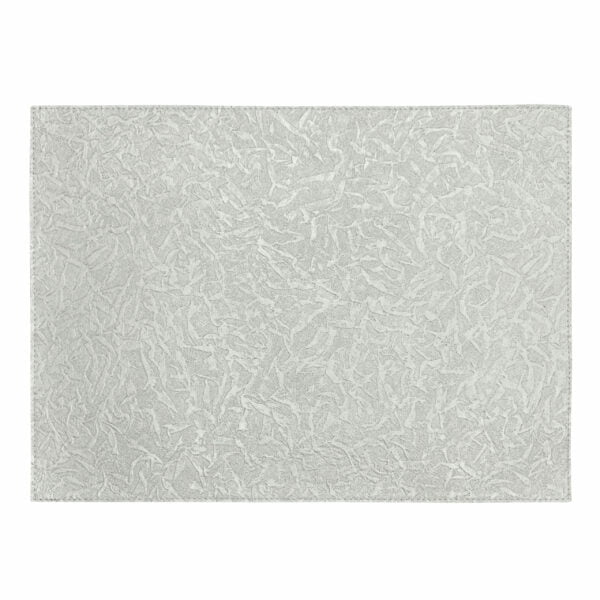 Artemis 2 Colors Placemat Rectangular - Atlantis White Silver & Silver - Image 2