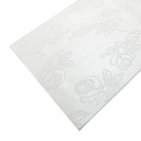 Artemis 2 Colors Placemat - Black Silver Glitter & White Silver Glitter Paisley