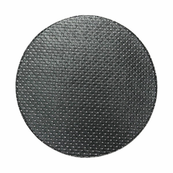 Artemis 2 Colors Round Mat - Punto Black Silvery & White Silver Glitter Points