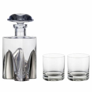 Eisch Gentleman 2Pcs Whisky Glass W/Carafe Nde Platinum In Gift Box