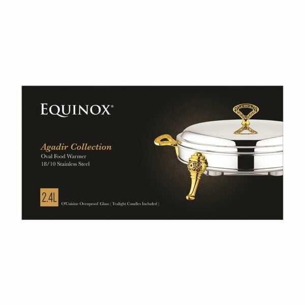 Equinox Stainless Steel Oval Food Warmer 2.4L - Image 4